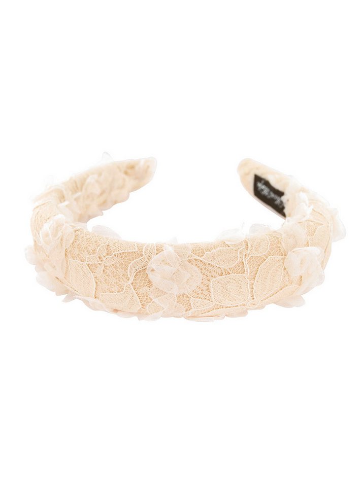 axy Haarreif Gepolstertes Haarreif-Blumenkranz Look, Vintage Look zur Hochzeit Damen Haareifen Haarband von axy
