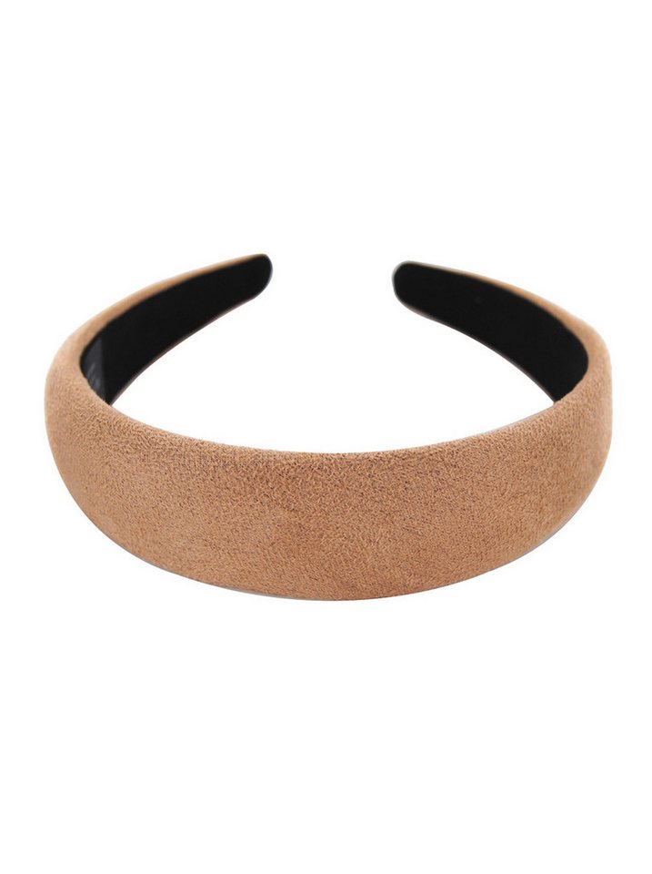 axy Haarreif eleganter Haarreif, Haarreif mit Flanell (Leder Optik), Vintage und modische Damen Haarband von axy