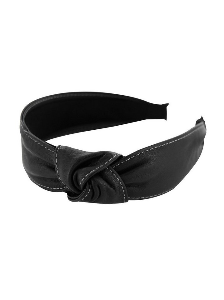 axy Haarreif Haarreif mit Knoten und Ziernähten in Kunstleder Optik, Vintage und Klassik-Look Damen Haareifen Haarband axy Haarreif Haarreif mit Knoten und Ziernähten in Kunstleder Optik, Vintage und Klassik-Look Damen Haareifen Haarband von axy