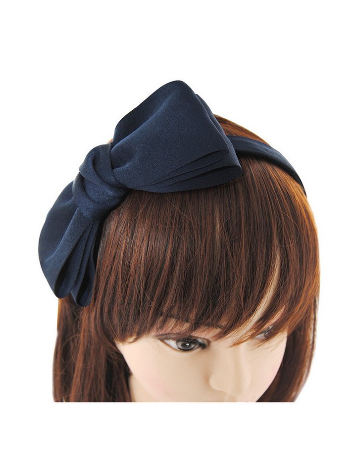 axy Haarreif Haarreif mit große Schleife 14 cm x 7 cm, Damen Haareifen Haarband von axy
