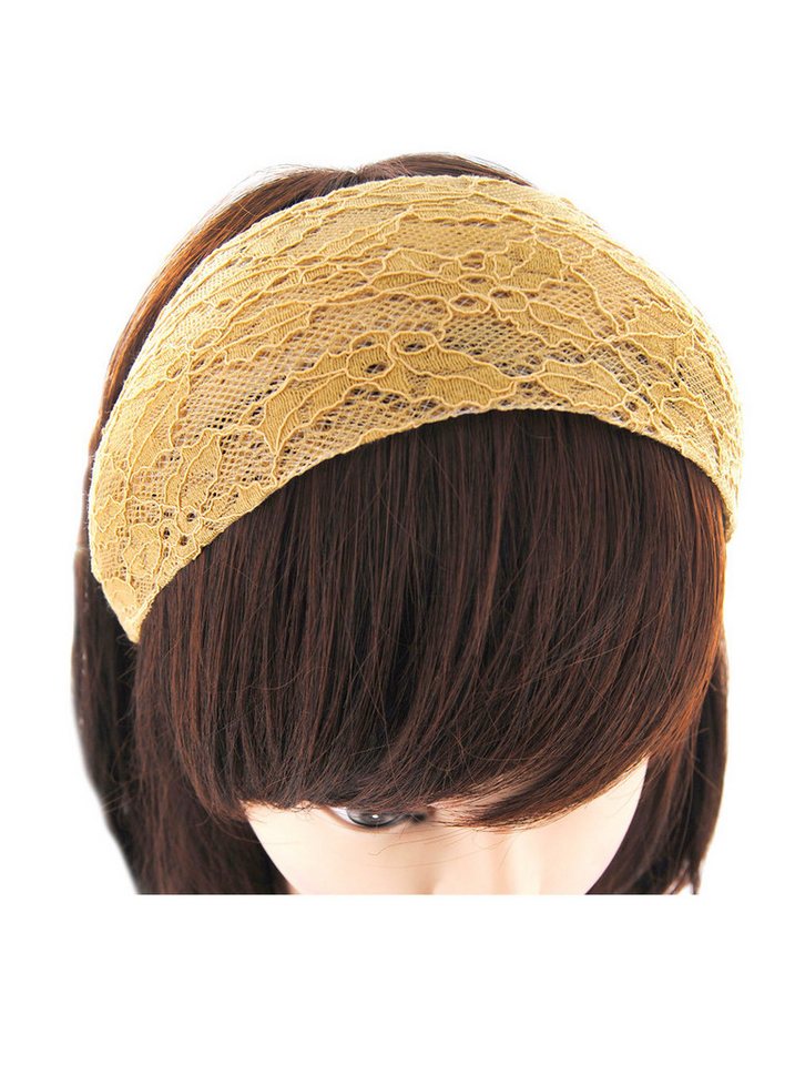 axy Haarreif Lady Look Breiter Haarreif, aus wunderschöner Spitzenstoff Haarband Haarreifen von axy