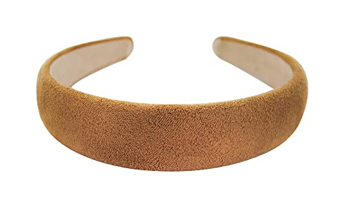 axy Haarreif mit Flanell Haarband Vintage Hairband Stirnband Klassische und modische Haarreifen (Leder Optik) HRK5 (Braun) von axy