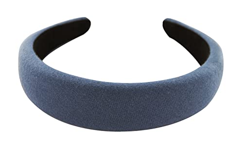 axy Haarreif mit Flanell Haarband Vintage Hairband Damen Stirnband Klassische und modische Haarreifen HRK5 (Graublau) von axy