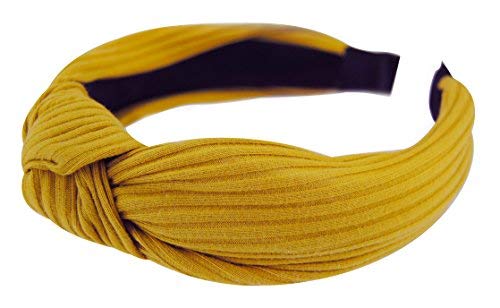 axy Haarreif mit Knoten-Vintage-Wunderschön Stirnband Haarschmuck Damen Haarreifen HR34 (Gelb) von axy