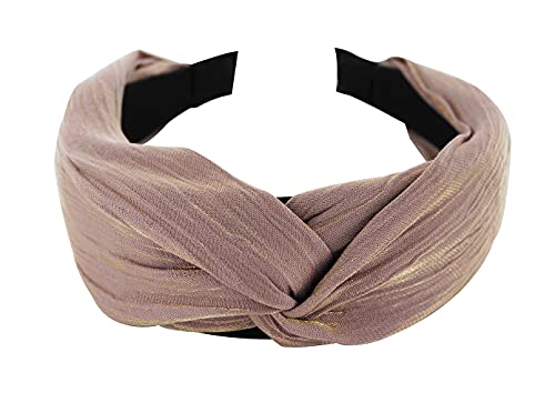 axy Haarreif mit raffinierten Knoten und leichtem Glanz - Wunderschön Stirnband Haarschmuck Haarreifen HRD2 (Beige) von axy