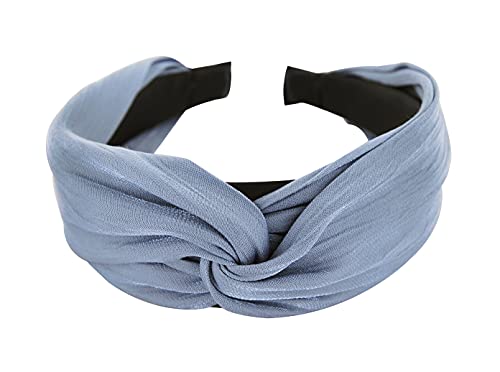 axy Haarreif mit raffinierten Knoten und leichtem Glanz - Wunderschön Stirnband Haarschmuck Haarreifen HRD2 (Blau) von axy