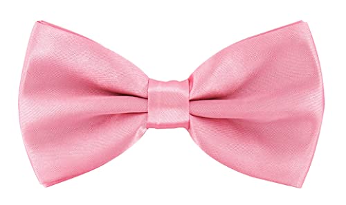 axy Hochwertige Herren Fliege Schleife Konfirmation verstellbar FLI1 (Pink) von axy