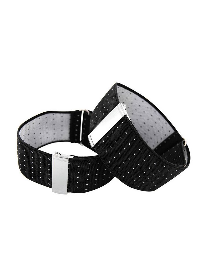 axy Hosenträger 1 Paar Herren Hemd Ärmelhalter 3,5cm Breit (elastisch und größenverstellbar) Hemd Ärmelhalter Hülsenhalter Ärmelband von axy