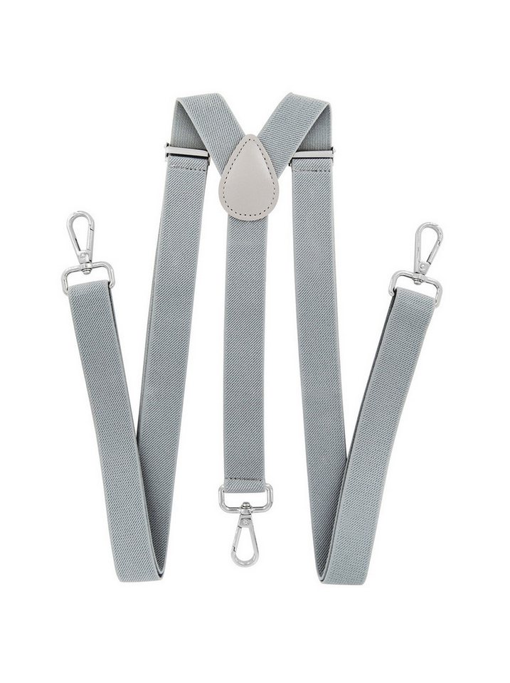 axy Hosenträger Herren Hosenträger 3 robusten Karabiner Verschluss 2,5 cm breit Y-Form verstellbar und elastisch 120cm Lang von axy