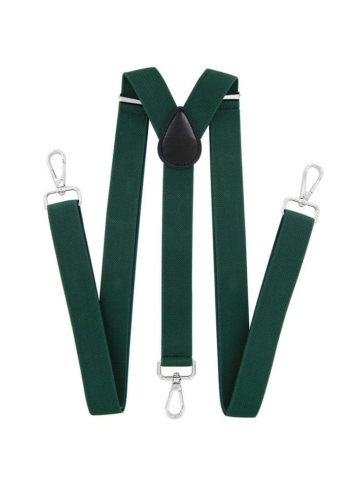 axy Hosenträger Herren Hosenträger 3 robusten Karabiner Verschluss 2,5 cm breit Y-Form verstellbar und elastisch 120cm Lang von axy