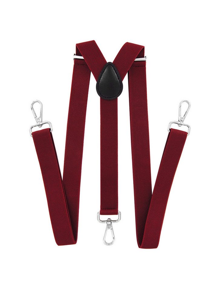 axy Hosenträger Herren Hosenträger 3 robusten Karabiner Verschluss 2,5 cm breit Y-Form verstellbar und elastisch 120cm Lang von axy