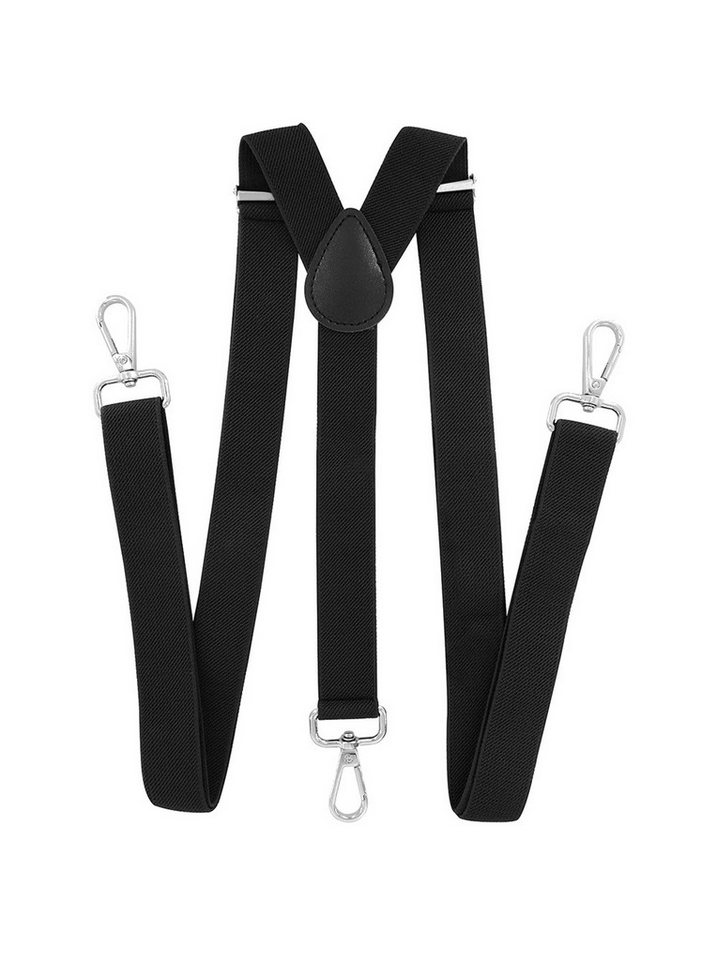 axy Hosenträger Herren Hosenträger 3 robusten Karabiner Verschluss 2,5 cm breit Y-Form verstellbar und elastisch 120cm Lang von axy