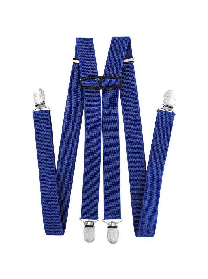 axy Hosenträger Herren Hosenträger 4 Stabile Clips H-Form 2,5cm Breit verstellbar und elastisch 120cm Lang von axy