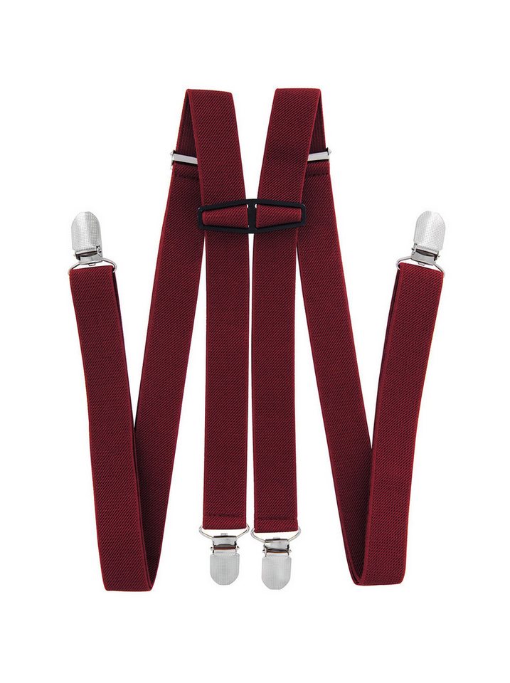 axy Hosenträger Herren Hosenträger 4 Stabile Clips H-Form 2,5cm Breit verstellbar und elastisch 120cm Lang von axy