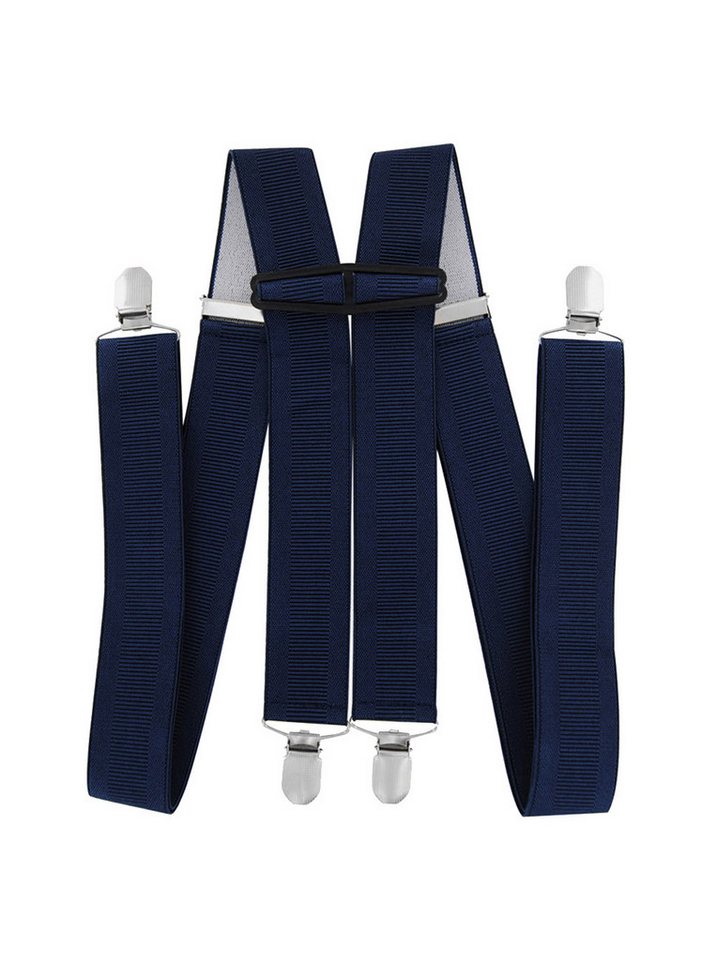axy Hosenträger Herren Hosenträger 4 Stabile Clips H-Form 3,5cm Breit verstellbar und elastisch 120cm Lang von axy