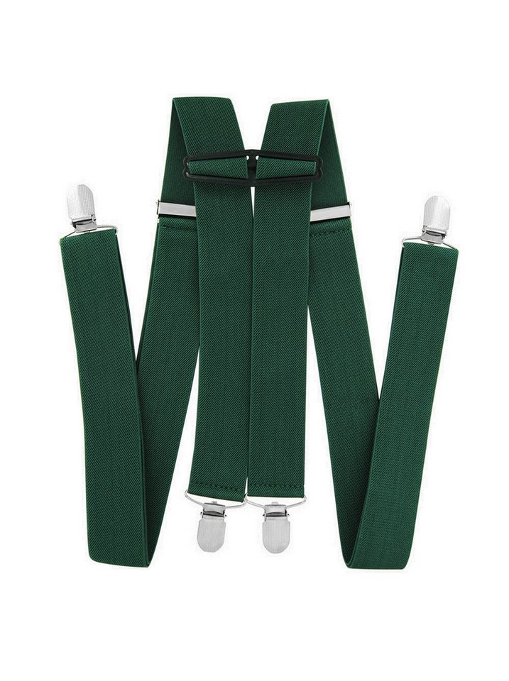 axy Hosenträger Herren Hosenträger 4 Stabile Clips H-Form einfarbig 3,5cm Breit verstellbar und elastisch 120cm Lang axy Hosenträger Herren Hosenträger 4 Stabile Clips H-Form einfarbig 3,5cm Breit verstellbar und elastisch 120cm Lang von axy