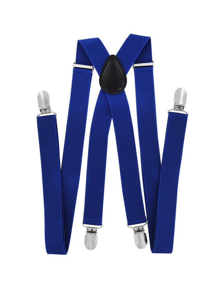 axy Hosenträger Herren Hosenträger 4 Stabile Clips X-Form 2,5cm Breit verstellbar und elastisch 120cm Lang von axy