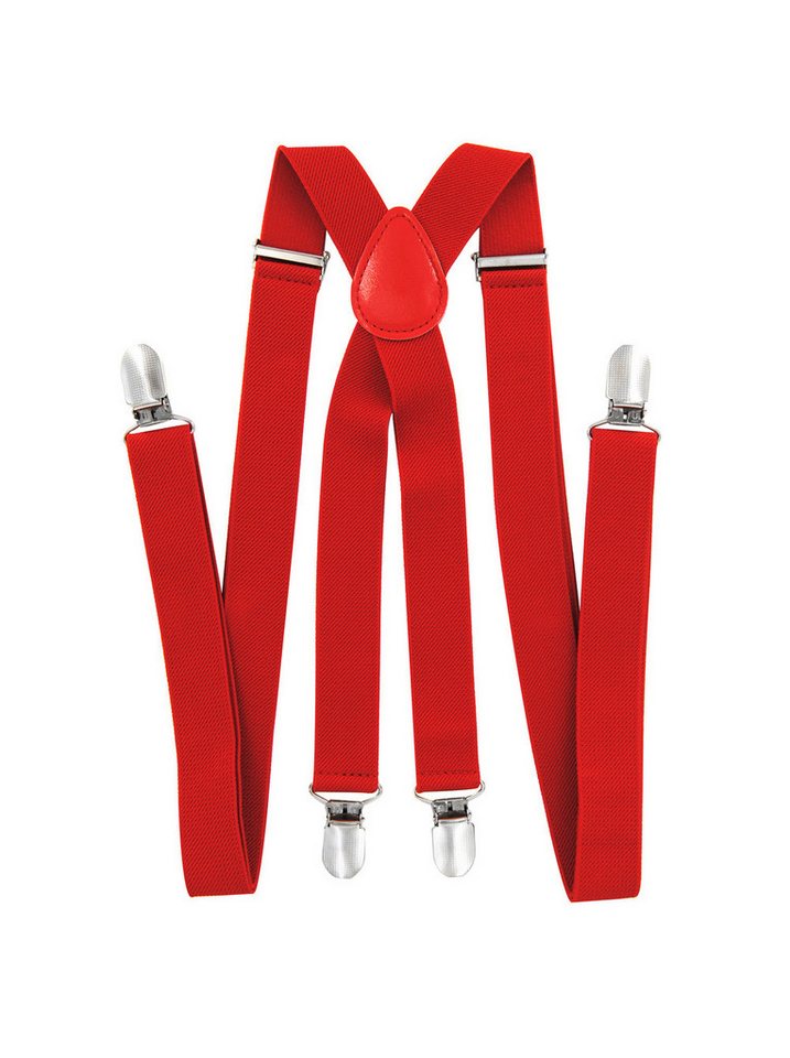 axy Hosenträger Herren Hosenträger 4 Stabile Clips X-Form 2,5cm Breit verstellbar und elastisch 120cm Lang von axy