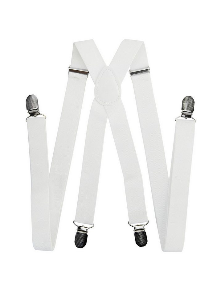 axy Hosenträger Herren Hosenträger 4 Stabile Clips X-Form 2,5cm Breit verstellbar und elastisch 120cm Lang von axy