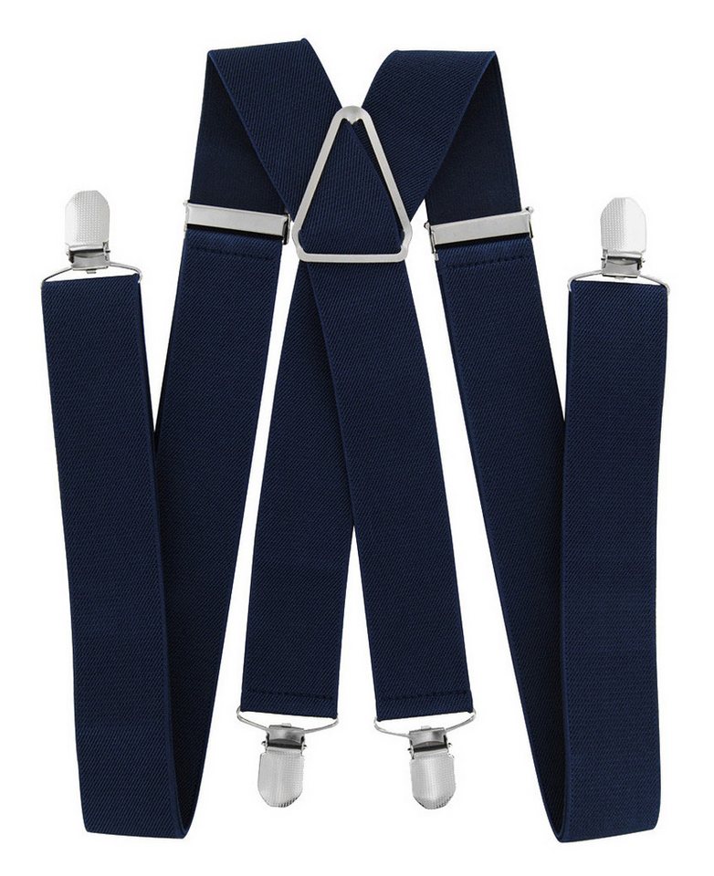 axy Hosenträger Herren Hosenträger 4 Stabile Clips X-Form 3,5cm Breit verstellbar und elastisch 120cm Lang von axy