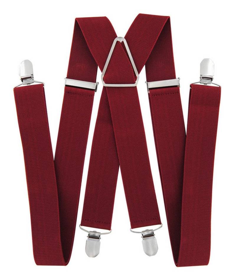 axy Hosenträger Herren Hosenträger 4 Stabile Clips X-Form 3,5cm Breit verstellbar und elastisch 120cm Lang von axy