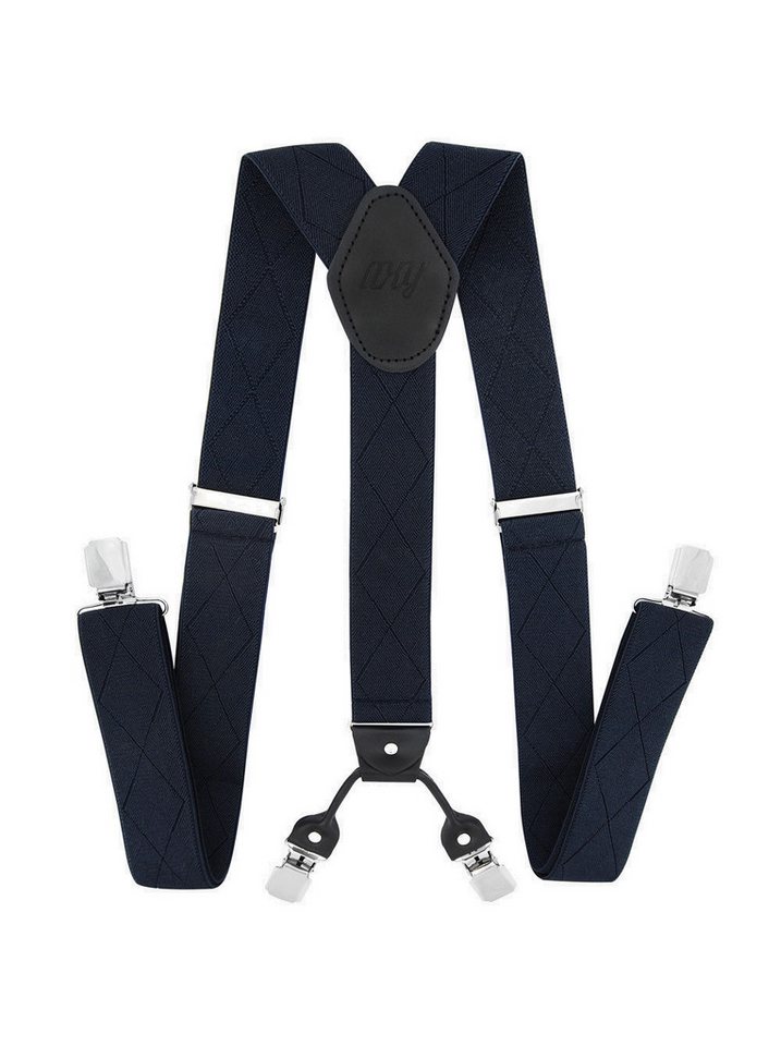 axy Hosenträger Herren Hosenträger 4 Stabile Clips Y-Form 3,5cm Breit verstellbar und elastisch 120cm Lang von axy