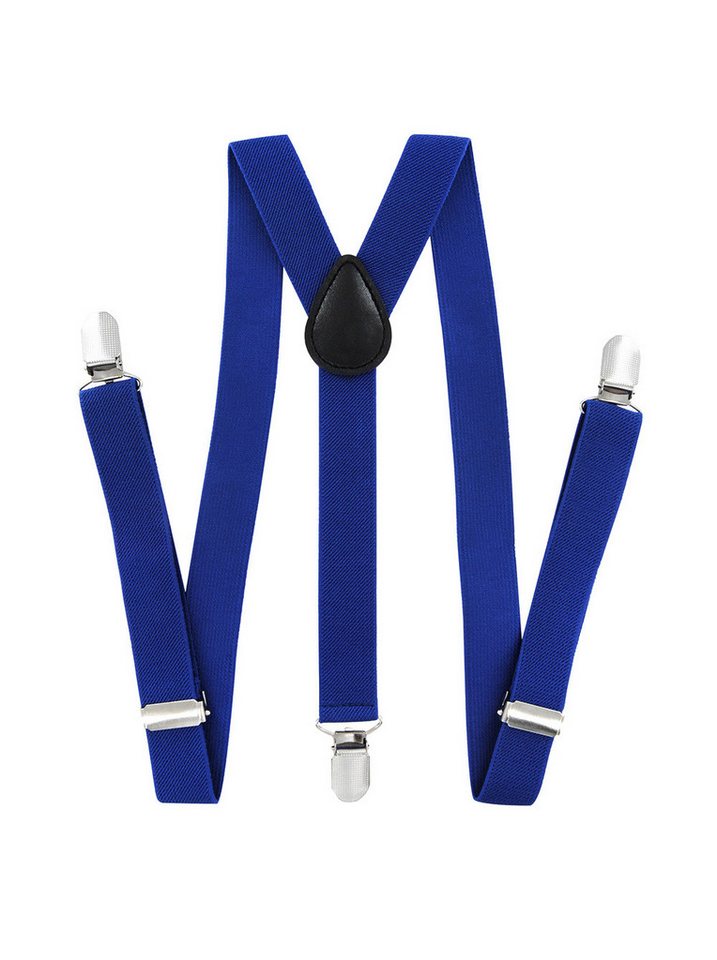 axy Hosenträger Kinder Jungen Hosenträger (1-St) Kinder 7-12 Jahre, 3 Stabile Clips Y-Form 2,5cm Breit verstellbar von axy