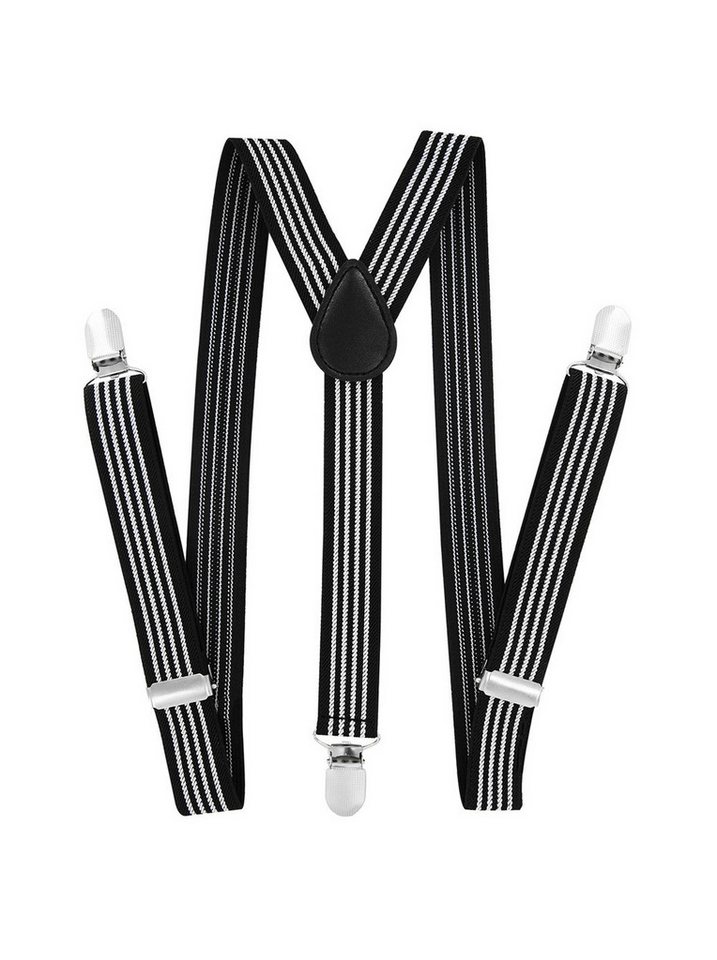 axy Hosenträger Kinder Jungen Hosenträger (1-St) Kinder 7-12 Jahre, 3 Stabile Clips Y-Form 2,5cm Breit verstellbar von axy