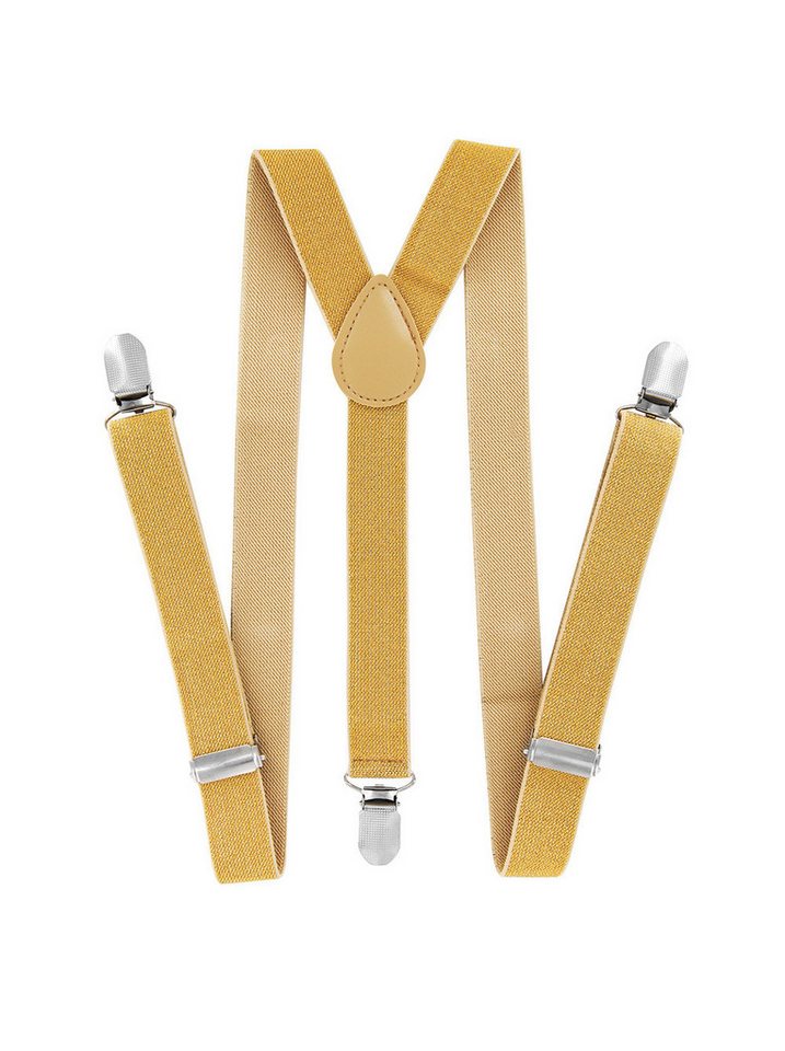 axy Hosenträger Kinder Jungen Hosenträger (1-St) Kinder 7-12 Jahre, 3 Stabile Clips Y-Form 2,5cm Breit verstellbar von axy