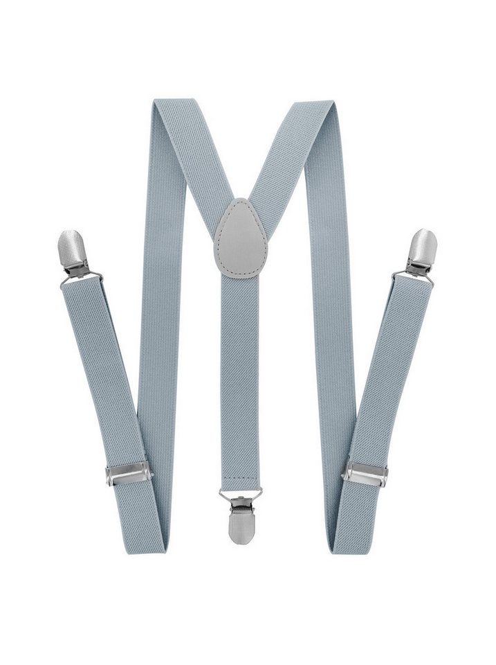 axy Hosenträger Kinder Jungen Hosenträger (1-St) Kinder 7-12 Jahre, 3 Stabile Clips Y-Form 2,5cm Breit verstellbar von axy