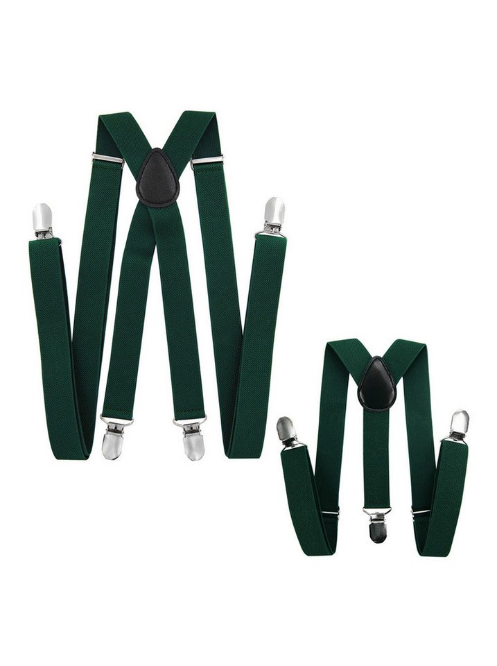 axy Hosenträger Papa und Sohn Hosenträger Set (Partnerlook für Herren und Kinder 1-6 Jahren, Vater-Sohn Hosenträger Set) Fotoshooting Familien Outfit von axy