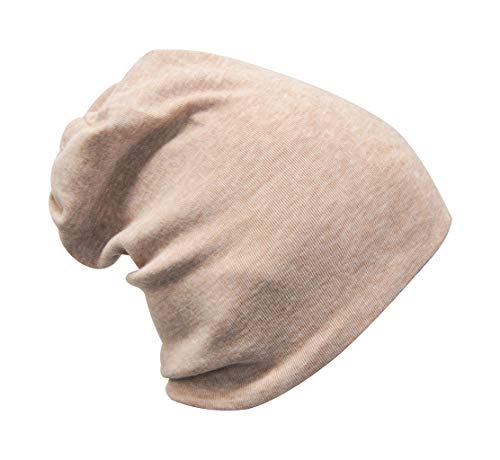 axy Kinder Slouch Beanie Long Mütze 1-5 Jahre alt Jungen Mädchen Kleinkind Unisex Unifarbe KIMU1 (Beige) von axy