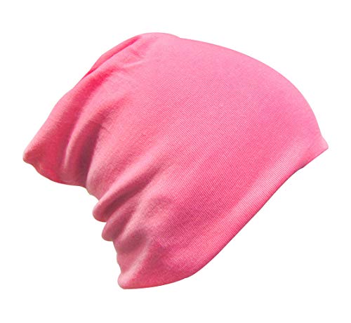 axy Kinder Slouch Beanie Long Mütze 1-5 Jahre alt Jungen Mädchen Kleinkind Unisex Unifarbe KIMU1 (Pink) von axy