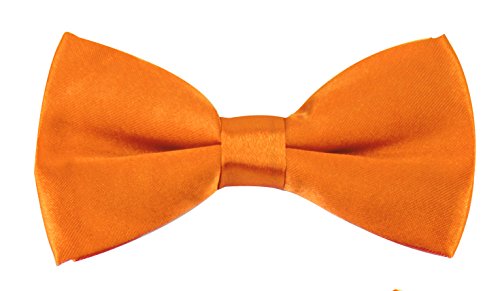 axy Kinderfliege, Jungen Fliege, bereits gebunden, Konfirmation verstellbar KFLI1 (Orange) von axy