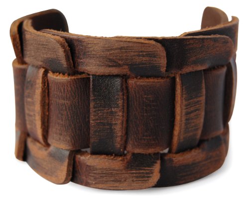 axy LAB1-8 Braun LEDERARMBAND BREIT Serie! ECHT Leder Armband Leather Bracelet! Surferarmband Herren Schmuck von axy