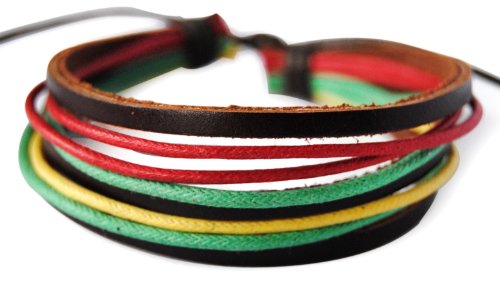 axy LEBA1 Leder + Baumwolle Serie! Lederarmband Bracelet Leather Unisex!Surferarmband Armband Herren Damen Schmuck (Modell 7) von axy