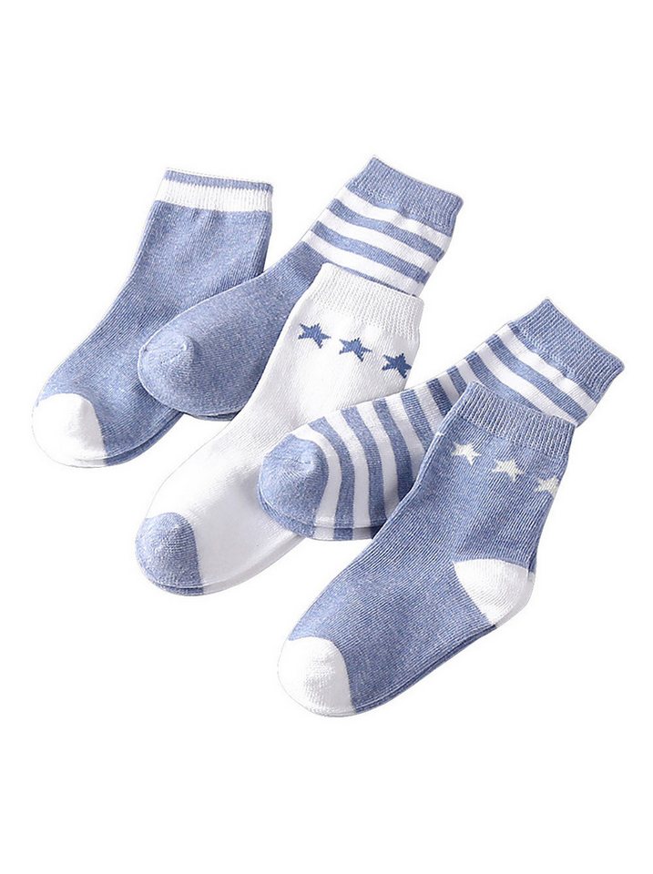 axy Langsocken axy Kinder Socken 5 Paar Multipack Jungen Mädchen Kindersocken (5er Pack) Geschenke Bunte Weich Kindersocken von axy