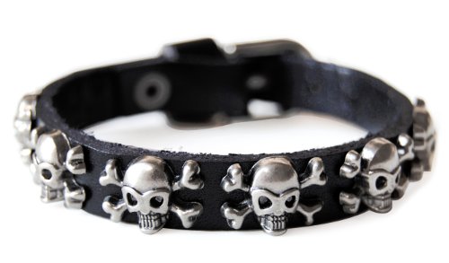 axy SURFERARMBAND Serie SUR8! ECHT Leder Armband Leather Bracelet Herren Damen (Schwarz) von axy