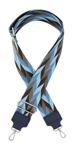 axy Schultergurt 5cm Breiter Verstellbarer Taschengurt für Handtaschen Ersatz Wechsel Schulterriemen Ersatzgurt Trageriemen für Damen Taschen (Dunkelblau-Braun) von axy