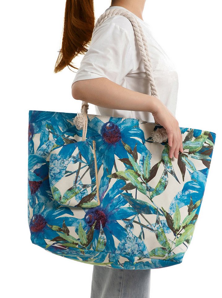 axy Strandtasche Multifunktionale Strandtasche Familie Strandtasche Shopper Damen, Modisch, leicht, Faltbar von axy