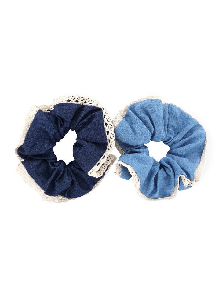 axy Zopfhalter XXL Scrunchie Haargummis Set, Doppelpack, 2-tlg., 2-Teiliges Scrunchies Haargummis Set, Damen Zopfgummi Haarteil Haarband von axy