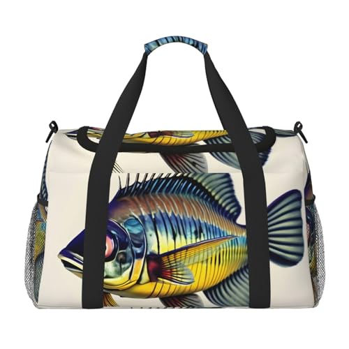 Fly Yellow Fish Print Large Capacity Hand Carry Bag for Women Foldable Carry On Tote for Airplane Travel Fly Yellow Fish Print Large Capacity Hand Carry Bag for Women Foldable Carry On Tote for Airplane Travel von axzttupy