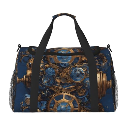 Gears Clock Bronze Century 1 Print Large Capacity Hand Carry Bag for Women Foldable Carry On Tote for Airplane Travel Gears Clock Bronze Century 1 Print Large Capacity Hand Carry Bag for Women Foldable Carry On Tote for Airplane Travel von axzttupy