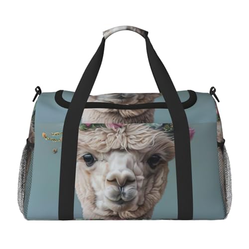 I Love Alpacas 4 Print Large Capacity Hand Carry Bag for Women Foldable Carry On Tote for Airplane Travel von axzttupy