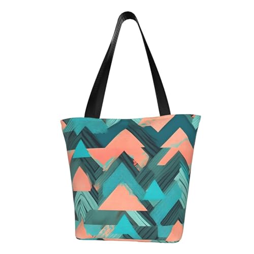 Koralle und Blaugrün Pfeile Druck vielseitige Verwendung Tasche Sommer Crossbody Handtasche Reise Strand Einkaufen Stilvolles Accessoire von axzttupy