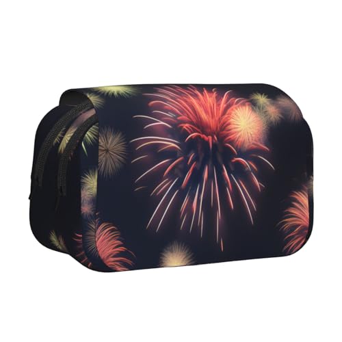 axzttupy Explosion Firework 3D-Druck, stilvolles Federmäppchen, Reise- und Bürobedarf, praktischer Make-up-Organizer von axzttupy