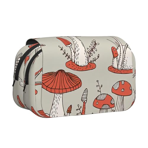 axzttupy Federmäppchen, Motiv: rote Pilze, für Reisen, Bürobedarf, praktischer Make-up-Organizer von axzttupy