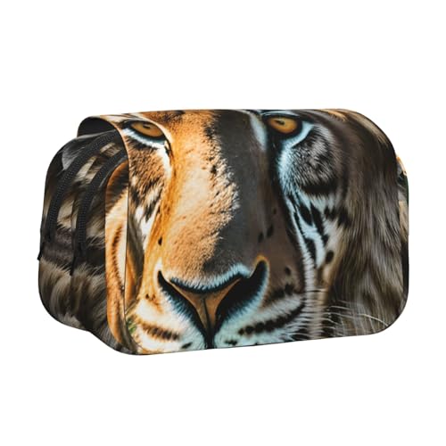 axzttupy Federmäppchen mit afrikanischem Tierdruck, stilvolles Federmäppchen, Reise- und Bürobedarf, praktischer Make-up-Organizer von axzttupy