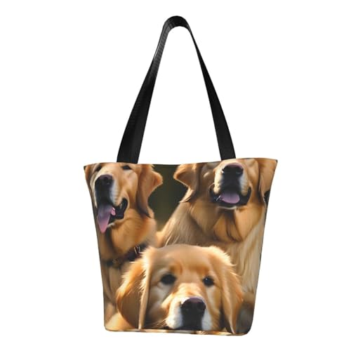 axzttupy Golden Retrievers Print Vielseitige Verwendungstasche Sommer Crossbody Handtasche Reise Strand Einkaufen Stilvolles Accessoire von axzttupy