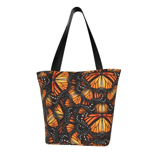 axzttupy Heaps of Orange Monarch Butterflies Print Versatile Use Bag Summer Crossbody Handbag Travel Beach Shopping Stylish Accessory von axzttupy
